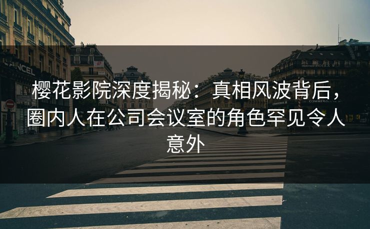 樱花影院深度揭秘：真相风波背后，圈内人在公司会议室的角色罕见令人意外