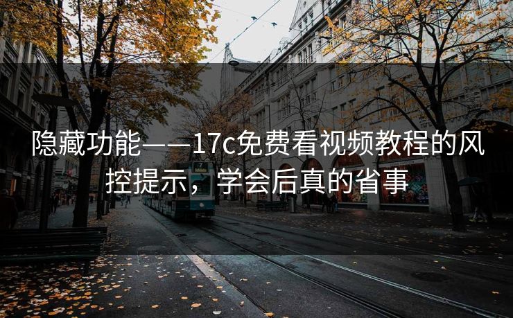 隐藏功能——17c免费看视频教程的风控提示，学会后真的省事